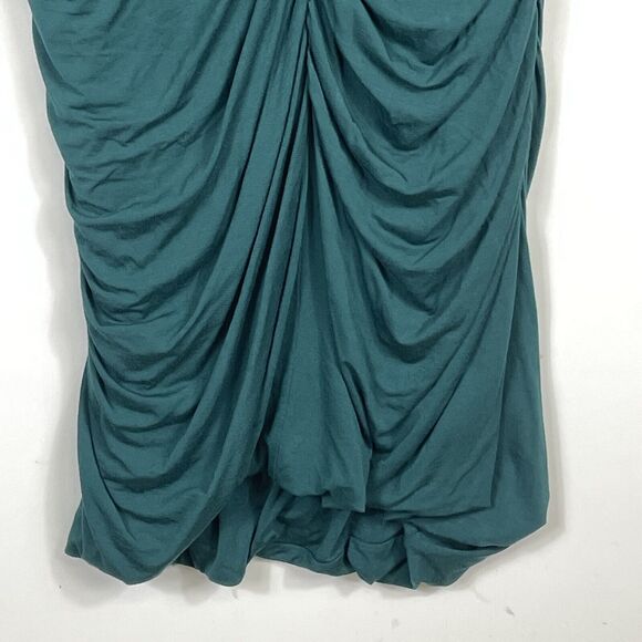 Sundance Green Wrap Front Long Sleeve Ruffle Pullover Stretch Dress Womens Large - Picture 6 of 7